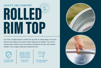 Image showing  8 cu. ft. Galvanized Oval Raised Bed Planter, 2 ft. x 1 ft. x 4 ft.