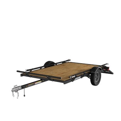 Image showing  5 ft. x 8 ft. Steel Utility Trailer with Slide Rails, 1,500 lb. Max Capacity