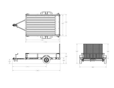 Image showing  Trailer 5.5 x 9 HD, 475-00003-BT-FA