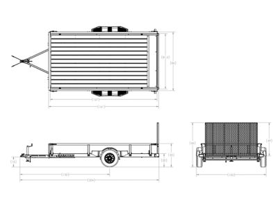 Image showing  6.8 ft. x 13 ft. Elite Steel Utility Trailer, 1,856 lb. Max Capacity