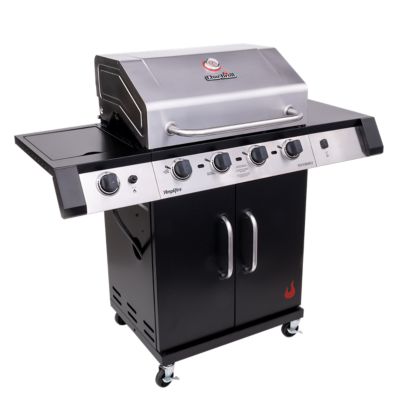 Image showing  Performance TRU-Infrared Propane Gas Cart Grill with Cabinet, 550 sq. in., Black