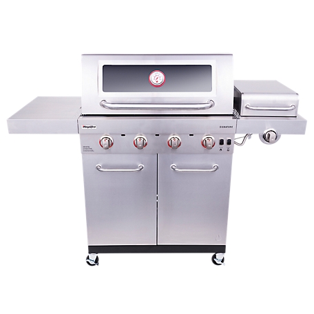 Char-Broil Signature Tru-Infrared 4-Burner Cabinet Gas Grill with Window, 463255721
