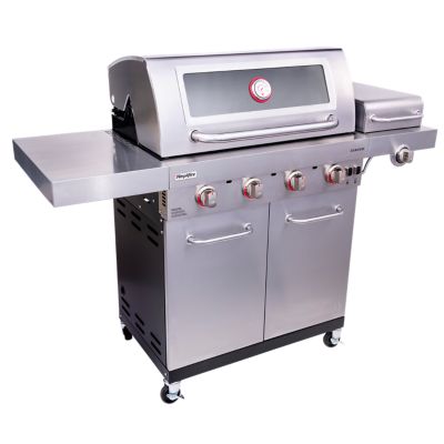 Image showing  Signature TRU-Infrared Propane Gas Cart Grill with Window and Cabinet, 535 sq. in., Gray