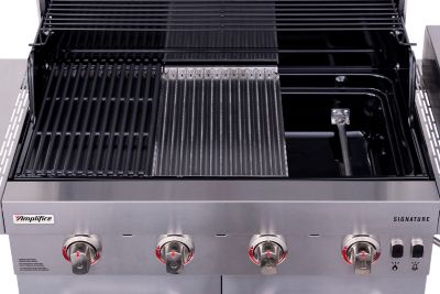 Image showing  Signature TRU-Infrared Propane Gas Cart Grill with Window and Cabinet, 535 sq. in., Gray