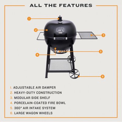 Image showing  Blackjack Charcoal Kettle Grill, 382 sq. in., Black