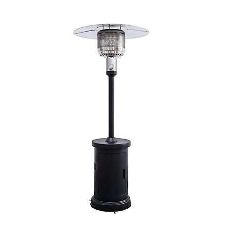 Black & Decker High Efficiency 60,000 BTUs Gas Patio Heater with wheels Commercial and Residential Outdoor Heat - Black