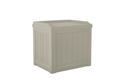 Image showing  22 gal. Small Resin Deck Box with Storage Seat