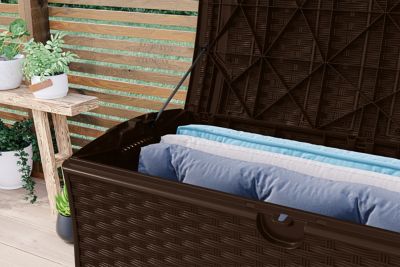 Image showing  70 gal. Wicker Deck Storage Box