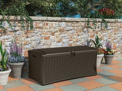 Image showing  70 gal. Wicker Deck Storage Box