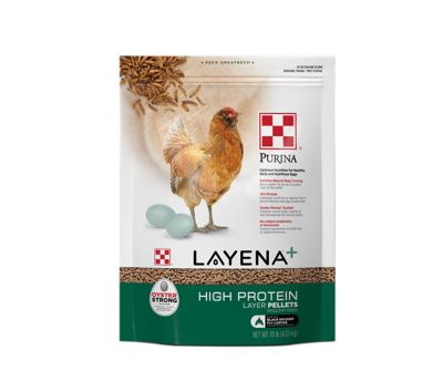 Purina Layena+ High Protein Layer Chicken Feed, 10 Pound Bag