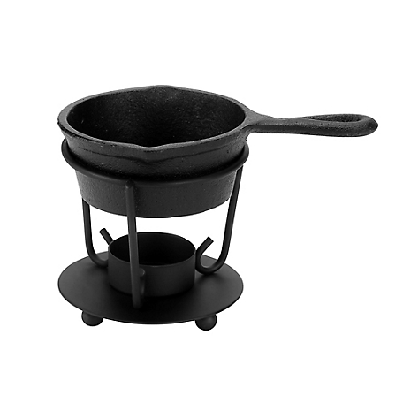 Cast Iron 5.5 inch Pot Tart Wax Warmer and Wax Melter With Lid