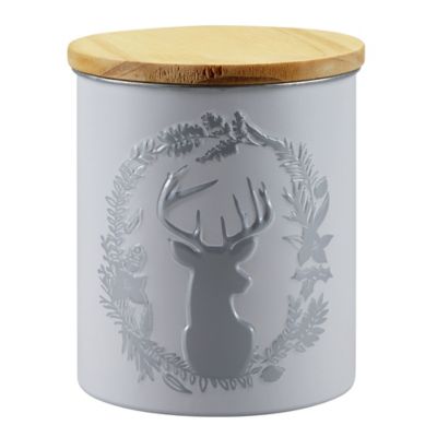 Red Shed Embossed Deer Winter Woods Scented Candle