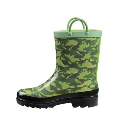Image showing  Boys' Dino Print Mid Waterproof Rubber Boots