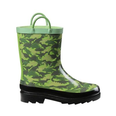 Image showing  Boys' Dino Print Mid Waterproof Rubber Boots