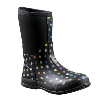 Image showing  Women's Dot Pattern Insulated Neoprene Rubber Boots