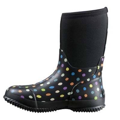 Image showing  Women's Dot Pattern Insulated Neoprene Rubber Boots