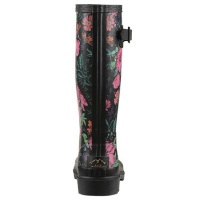 Image showing 5 th Blue Mountain Women's Floral Print Waterproof Rubber Boots