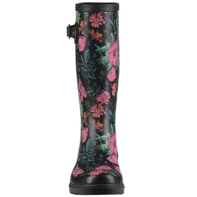 Image showing  Women's Floral Print Waterproof Rubber Boots