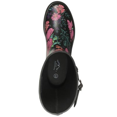 Image showing  Women's Floral Print Waterproof Rubber Boots
