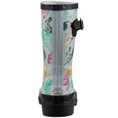 Image showing  Women's Chicken Print Waterproof Rubber Boots