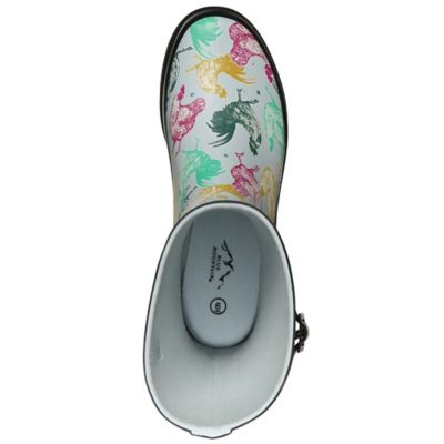 Image showing 6 th Blue Mountain Women's Chicken Print Waterproof Rubber Boots