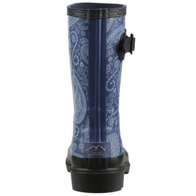 Image showing  Women's Paisley Print Waterproof Rubber Boots
