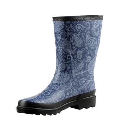 Blue Mountain Women's Rubber Boots Paisley Women’s rain boots