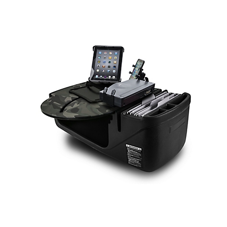 Roadmaster Car Desk with Phone Mount, Tablet Mount and Printer Stand Gray