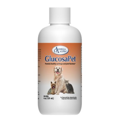 Omega Alpha GlucosaPet Liquid Cartilage and Joint Supplement for Dogs and Cats, 4 oz.