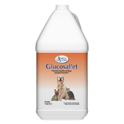 Omega Alpha GlucosaPet Liquid Cartilage and Joint Supplement for Dogs and Cats, 1 gal.