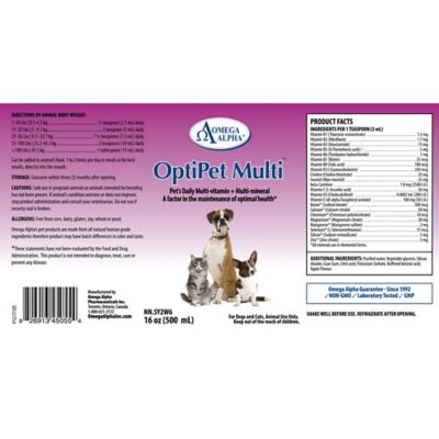 Image showing  OptiPet Daily Pet Multivitamin Supplement for Dogs, 16 oz.