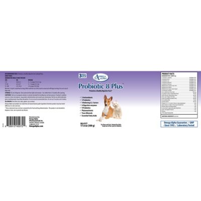 Image showing  Probiotic 8 Plus Digestive Supplement for Dogs and Cats, 17.6 oz.