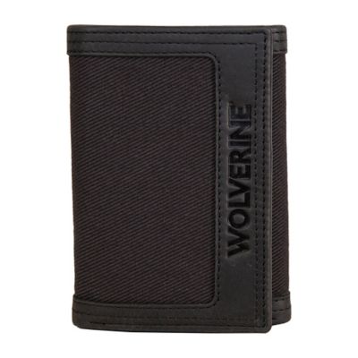 Wolverine Men's Canvas/Leather Trifold Wallet