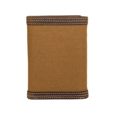 Image showing  Men's Canvas/Leather Trifold Wallet