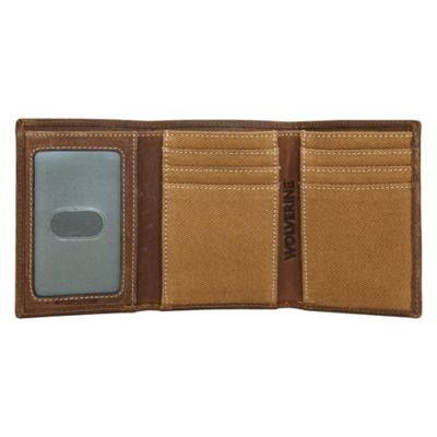 Image showing  Men's Canvas/Leather Trifold Wallet