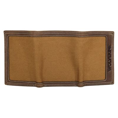Image showing  Men's Canvas/Leather Trifold Wallet