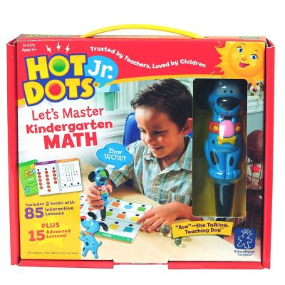 Educational Insights Hot Dots Jr. Let's Master Kindergarten Math Set with Ace Pen