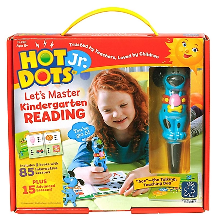 Educational Insights Hot Dots Jr. Let's Master Kindergarten Reading Set with Ace Pen, 2391