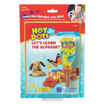 Educational Insights Hot Dots Jr. Let's Learn the Alphabet Interactive Book & Pen Set, 2395