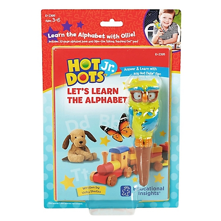 Educational Insights Hot Dots Jr. Let's Learn the Alphabet Interactive Book & Pen Set, 2395