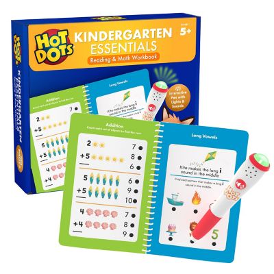 Educational Insights Hot Dots Kindergarten Essentials Reading and Math Workbook