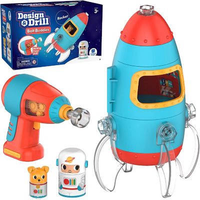 Educational Insights Design and Drill Bolt Buddies Rocket Playset