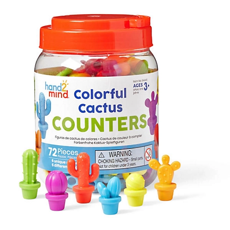 hand2mind Colourful Cactus Counters, 94449