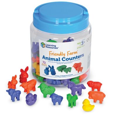Learning Resources Friendly Farm Animal Counters, Set of 72, LER0180
