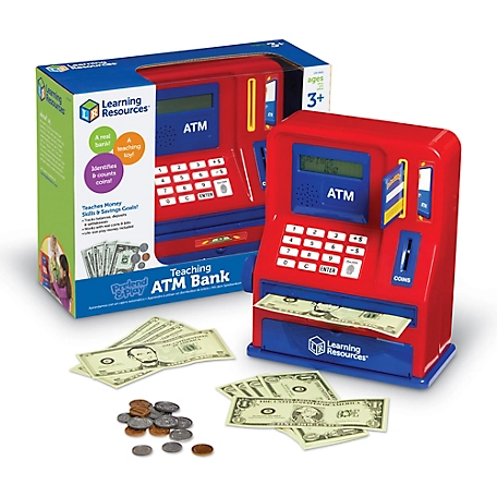 Learning Resources Pretend and Play Teaching Atm Bank, LER2625