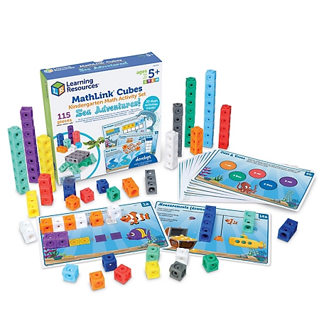 Learning Resources Mathlink Cubes Kindergarten Math Activity Set: Sea Adventures!, LER9333