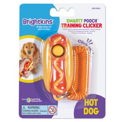 Brightkins Smarty Pooch Training Clicker, Hot Dog