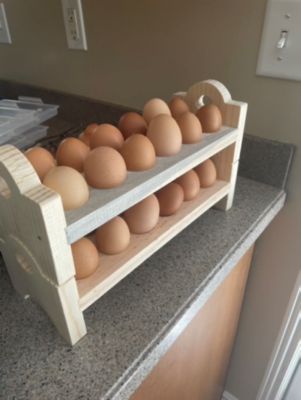 Image showing  Stackable Wooden Egg Holders, 2-Pack