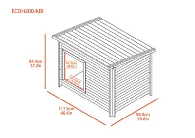 Image showing  Rustic Lodge Outdoor ecoFLEX Dog House