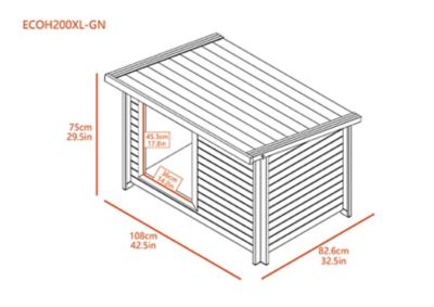 Image showing  Rustic Lodge Outdoor ecoFLEX Dog House